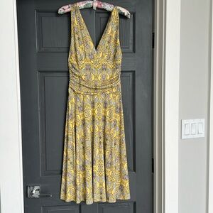 Yellow print sundress size small